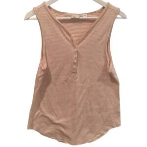 Anthropologie brown white tank EUC